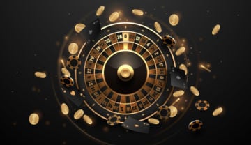black and gold casino roulette wheel