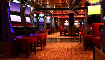 empty casino gaming floor in a brick-and-mortar casino