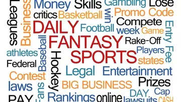 collage of words dealing in daily fantasy sports