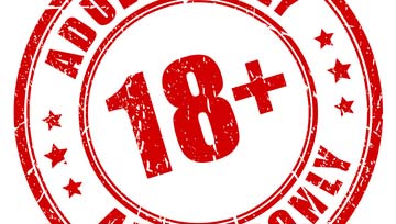 a red rubber stamp showing Adults Only 18+
