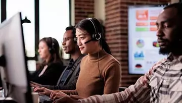 staff taking calls from customers