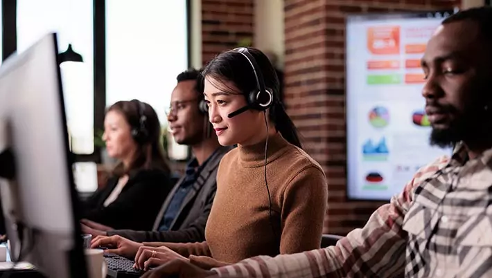 staff taking calls from customers