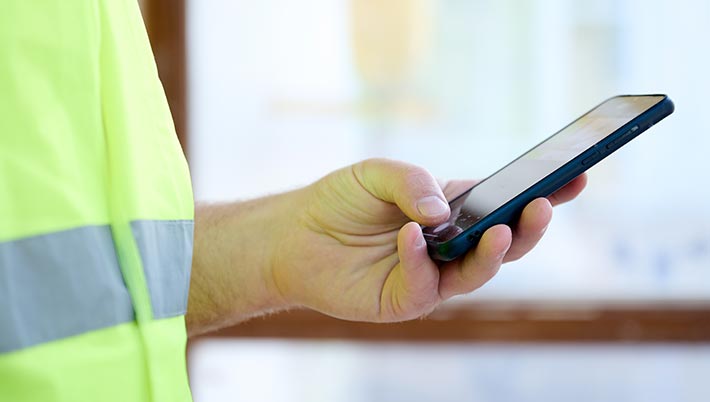 man holding a cellphone