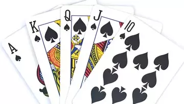 A royal flush of spades