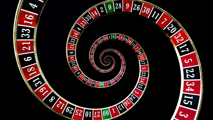 spiraling roulette wheel 