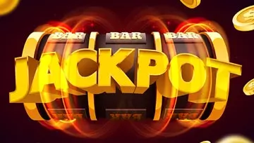 The word Jackpot written across a 3 reel slot in the background