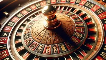 a roulette wheel with hieroglyphics