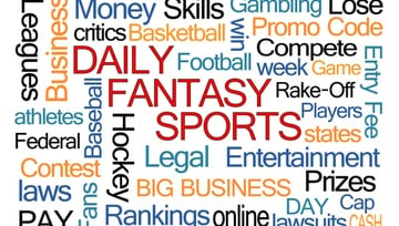 collage of words dealing in daily fantasy sports