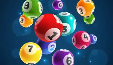 lottery balls floating around in space
