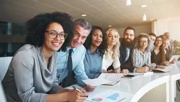 diverse group of people in an office environment