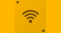 wifi symbol on an Ace of Hearts card